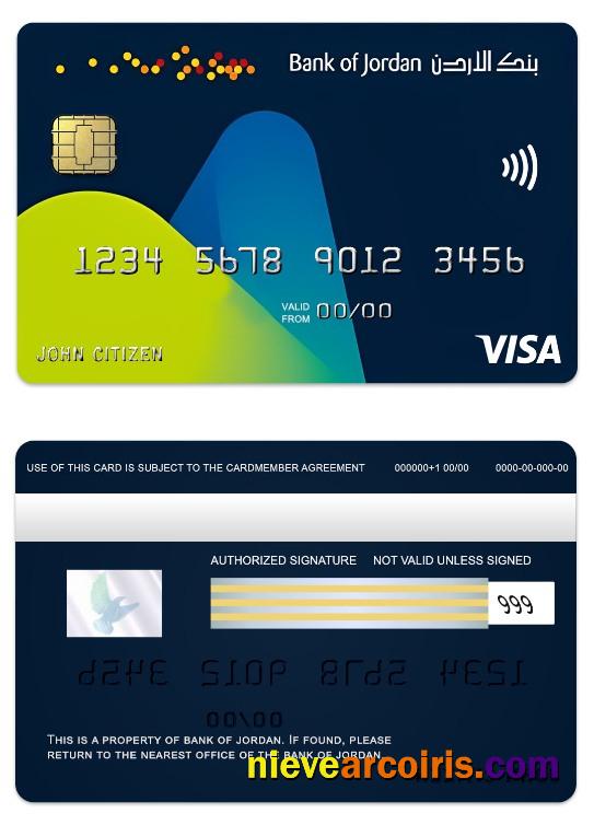Jordan Bank of Jordan visa classic card